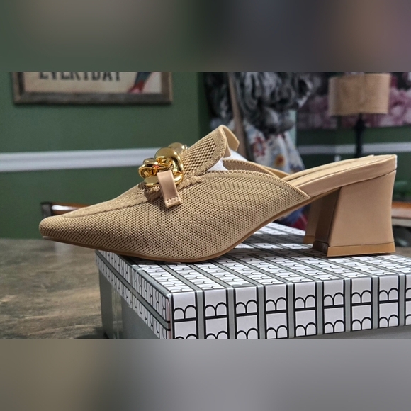 Knit Pointed Toe Chunky Heel Mules #962, 963 - Picture 6 of 16